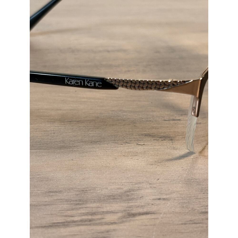 Karen Kane Sorrel 52-17 135‎ Black Gold Women’s Eyeglass Frames EUC